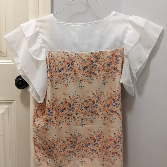 Cute Women's S Floral Yellow Summer Top Girly - Picture 2 of 2